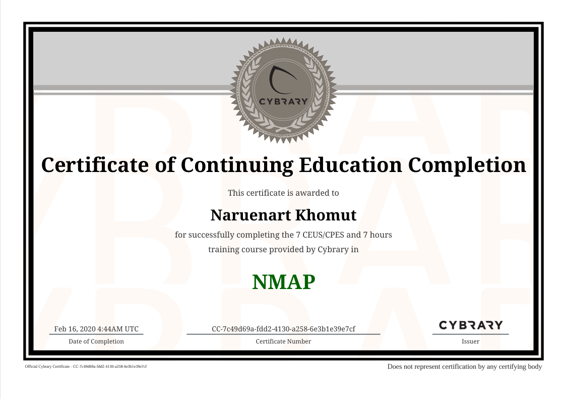 Certificate: NMAP